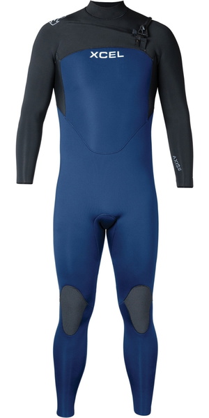 2026 XCEL Mens Axis 3/2mm Chest Zip Wetsuit MN32ZAX4 - Navy / Black